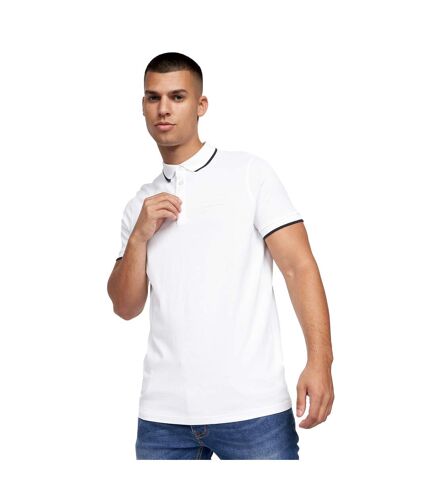 Polo padro homme blanc Crosshatch