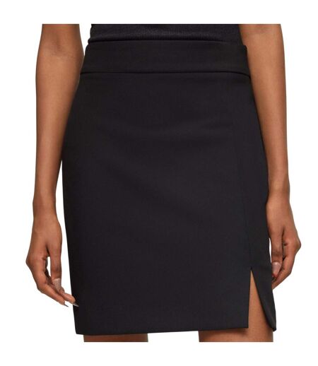 Mini Jupe Style Uni Rovani Femme Noir Hugo Boss