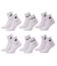 Chaussettes Femme LOTTO Socquettes Tiges 2 tiers Pack de 6 Paires WOMEN QUARTER BLANC-1