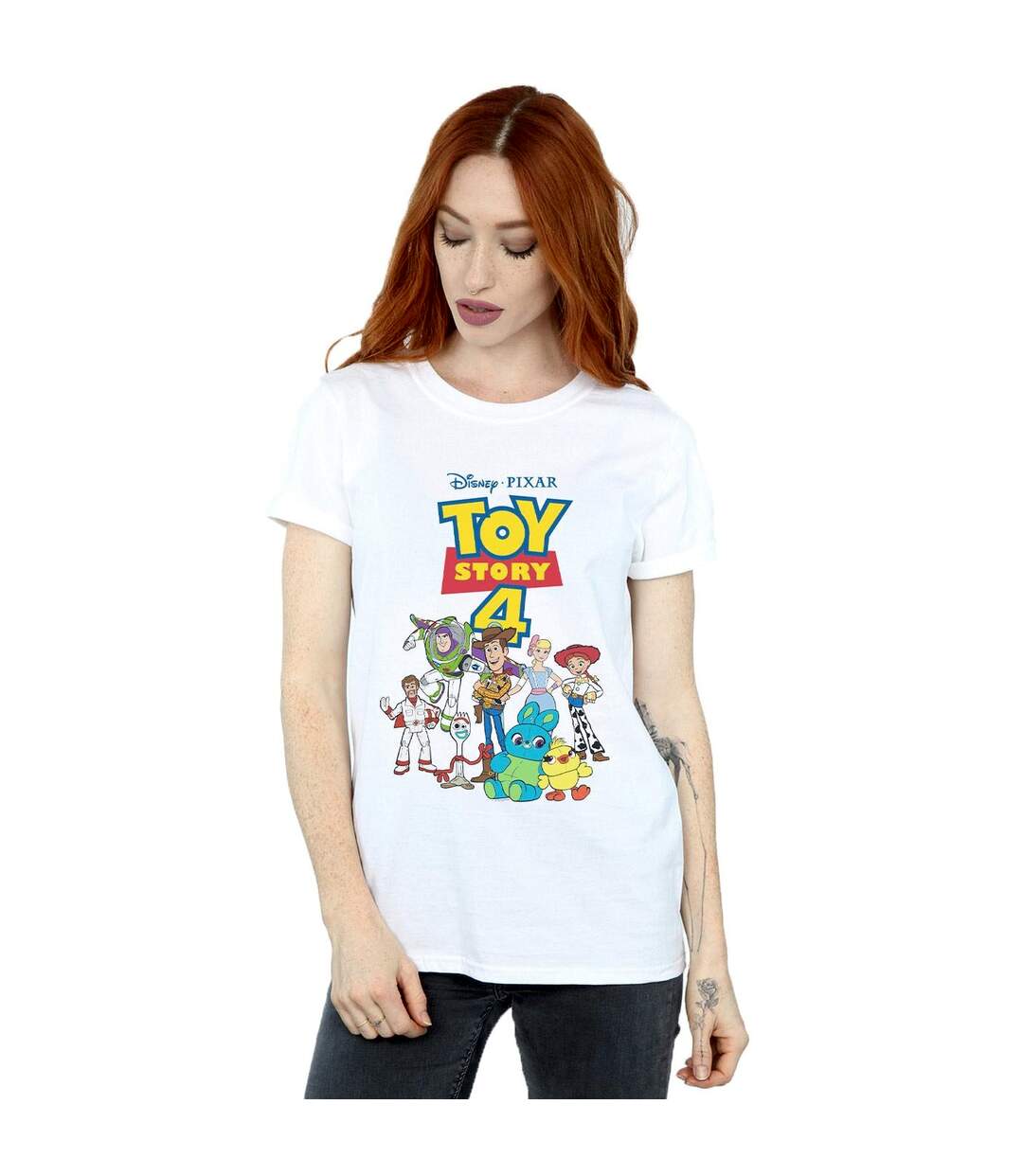 Disney Femme/Les femmes - Toy Story 4 Crew Cotton Boyfriend T-Shirt (Blanc) - UTBI46965-2