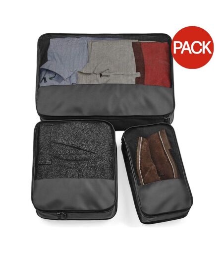 Lot de 2  Ensemble de compartiments valise taille unique noir Bagbase