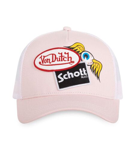 Casquette trucker avec filet Schott Pink Vondutch