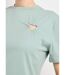 T-shirt col rond, motif c¿ur tissu évidé-4