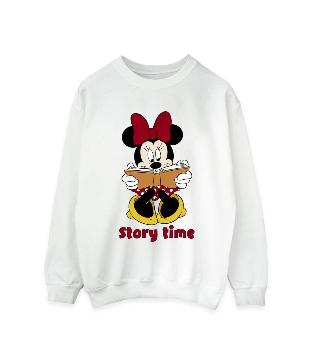 Disney Sweat-shirt Womens/Ladies Minnie Mouse Story Time (Blanc) - UTBI28940-1
