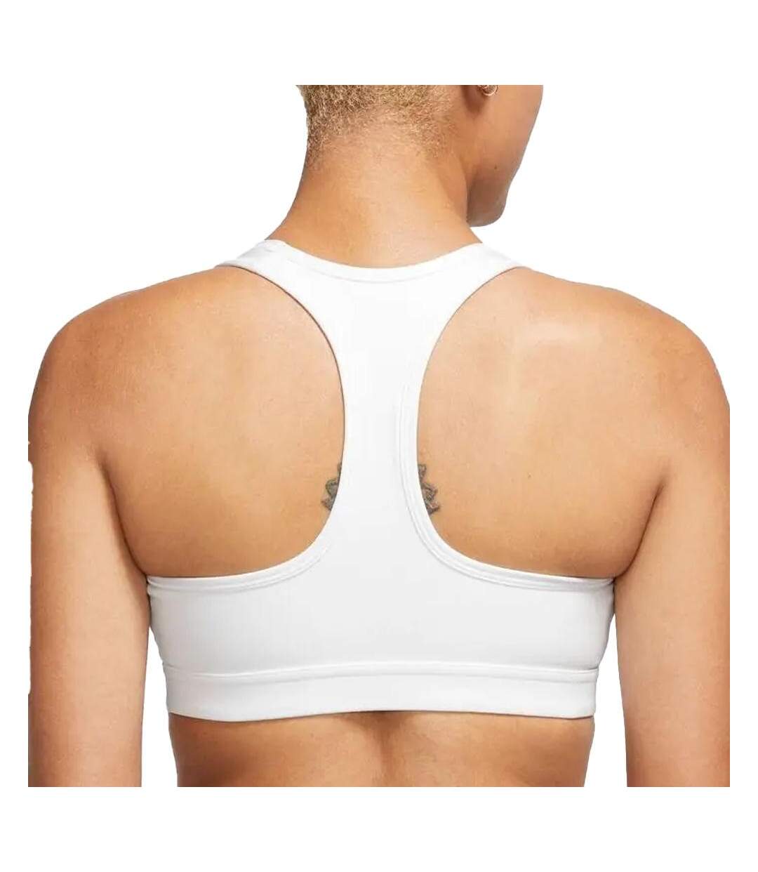 Brassière de sport blanche femme nike swsh med-2