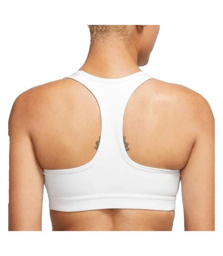 Brassière de sport blanche femme nike swsh med