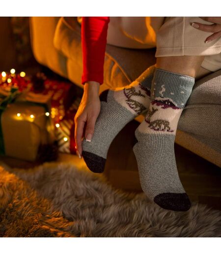 Ladies Original Christmas Patterned Novelty Thermal Socks