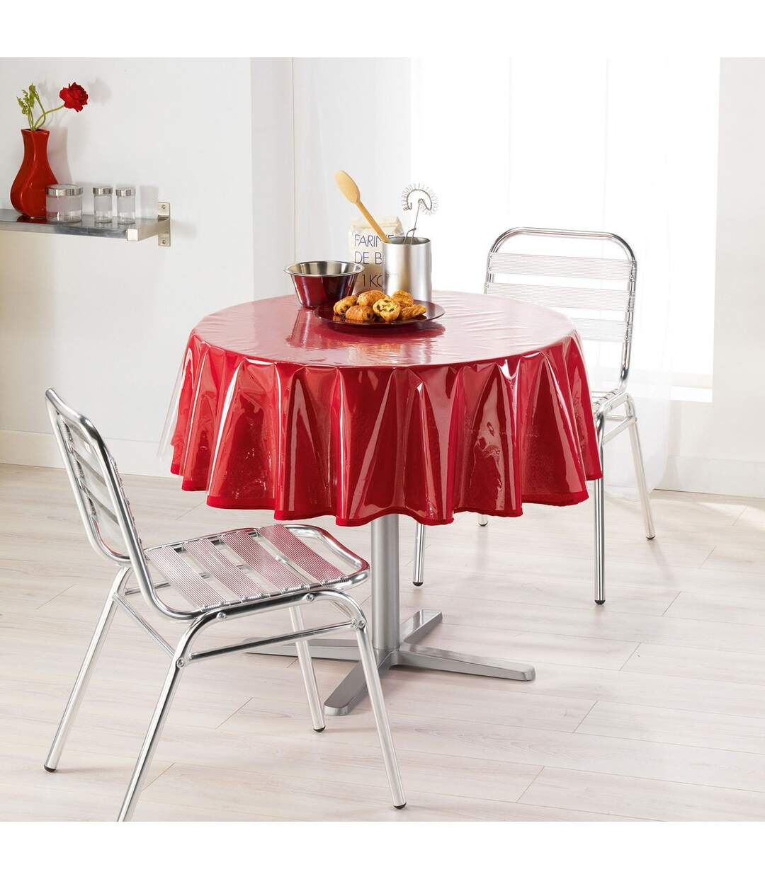 Toile Cirée de Protection Cristal 140cm Transparent-1
