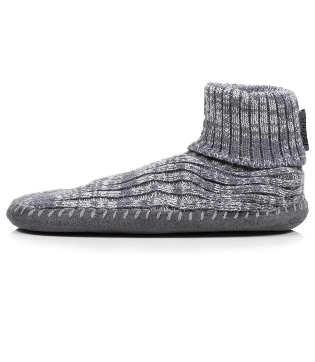 Isotoner Chaussettes d'intérieur homme maille côtelée, picots antidérapants-3