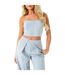 Womens/ladies Woven Corset Top Grey Missy Empire-4