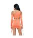Haut Court Épaules Dénudées Femme Orange Missy Empire-2