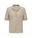 Chemise crochet beige homme  only & sons life 5-2