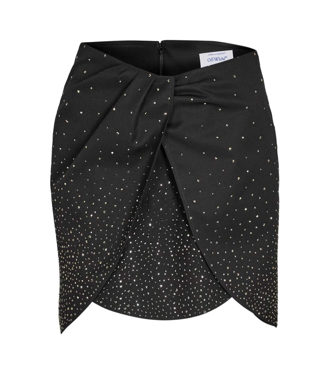 Mini Jupe Motif/style Embelli Femme Noir Off White-1