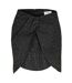 Mini Jupe Motif/style Embelli Femme Noir Off White-1