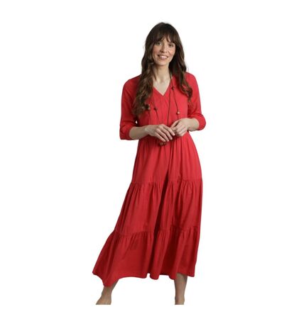 Robe Mi-longue Margo Femme Rouge Weird Fish