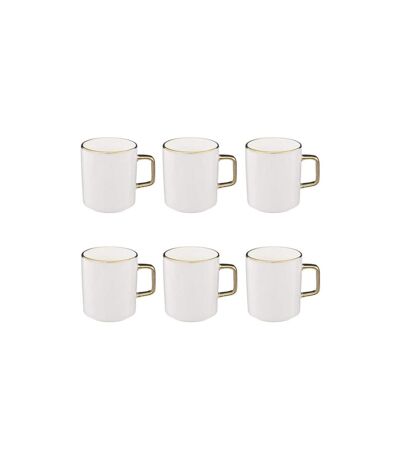 Lot de 6 Mugs en Porcelaine Arya 35cl Blanc