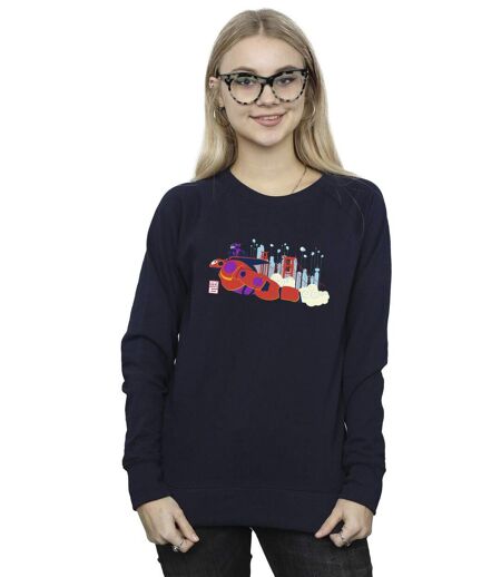 Disney - Sweat BIG HERO BAYMAX HIRO BRIDGE - Femme (Bleu marine) - UTBI11530