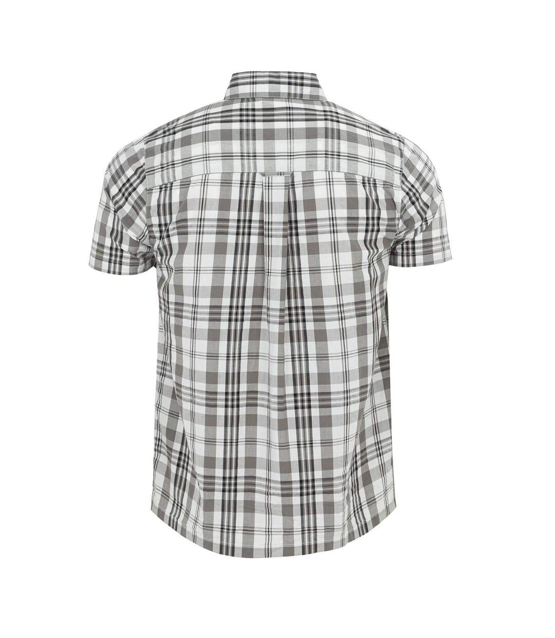 Chemise Manches Courtes Motif/style À Carreaux Homme Blanc Giorgio-2