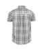 Chemise Manches Courtes Motif/style À Carreaux Homme Blanc Giorgio-2