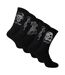 5 Pairs Mens Black Crew Socks Lightweight Breathable Sport Socks-1