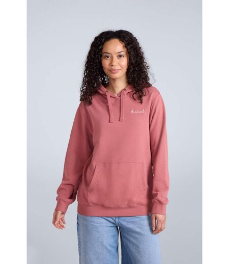 Womens/ladies maya organic hoodie pink Animal