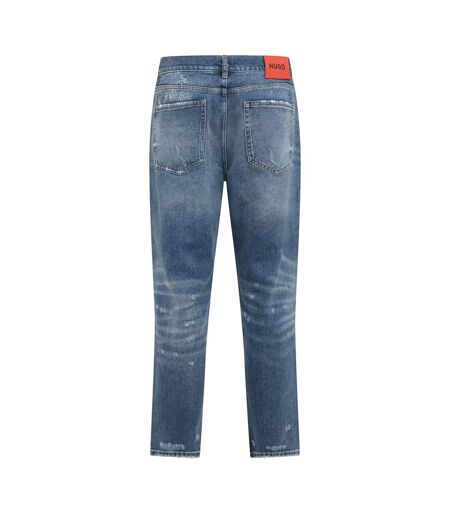 Jean Motif/style Usé Homme Bleu Moyen Hugo