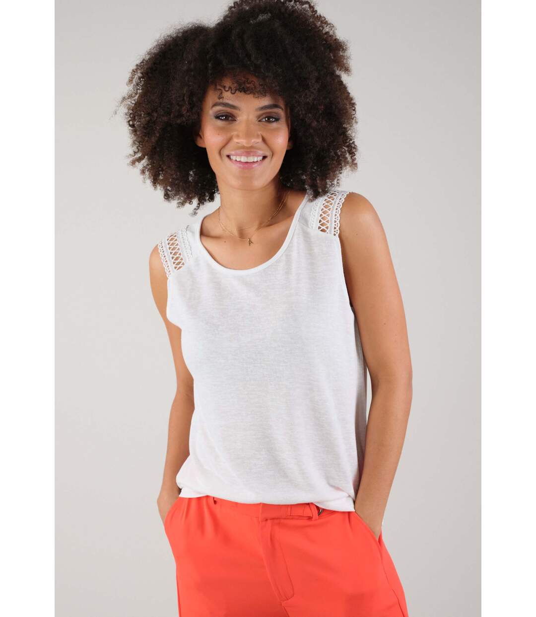 T-shirt en jersey effet lin pour femme SALLY