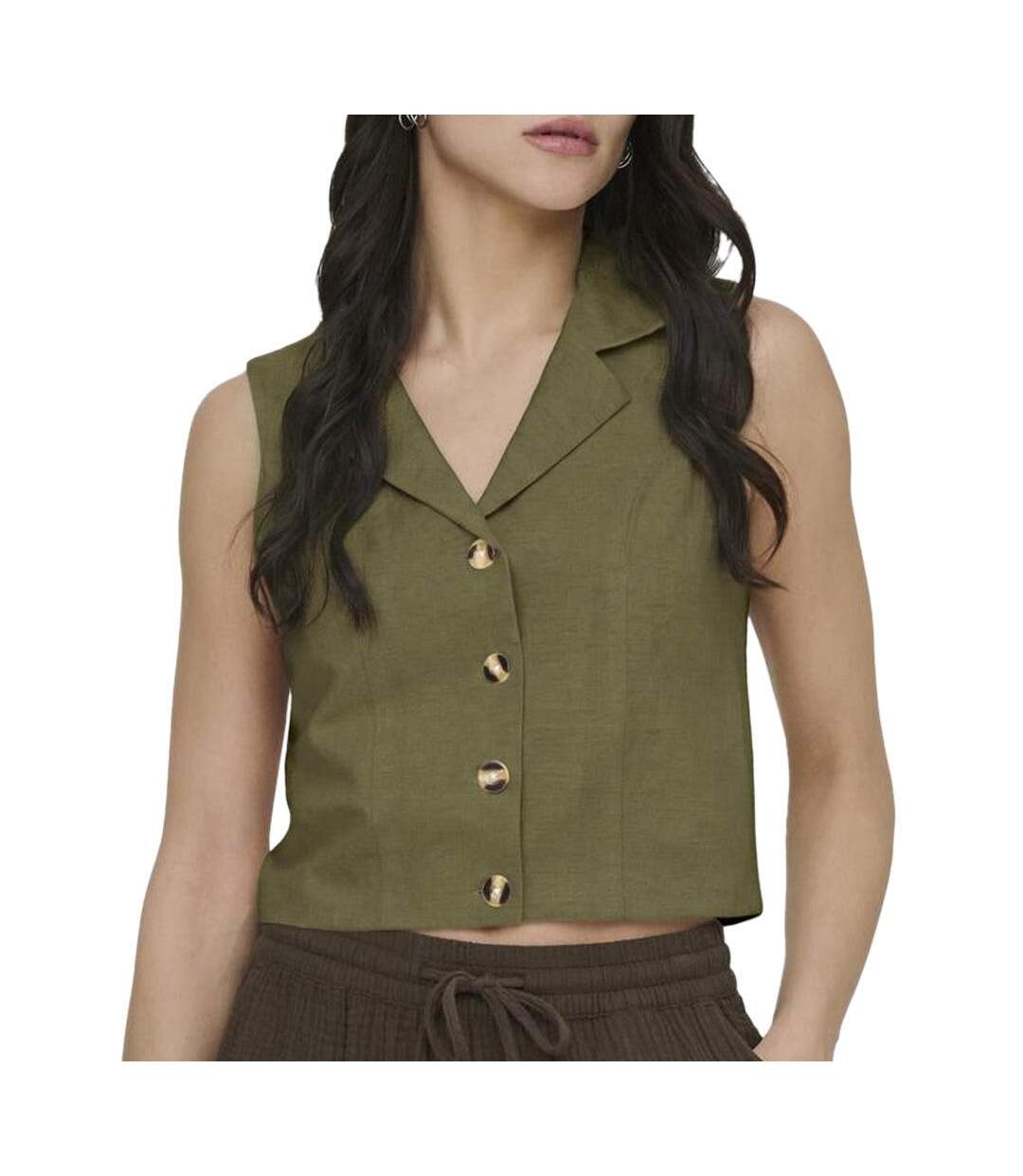 Veste de tailleur kaki femme jdy milan-1