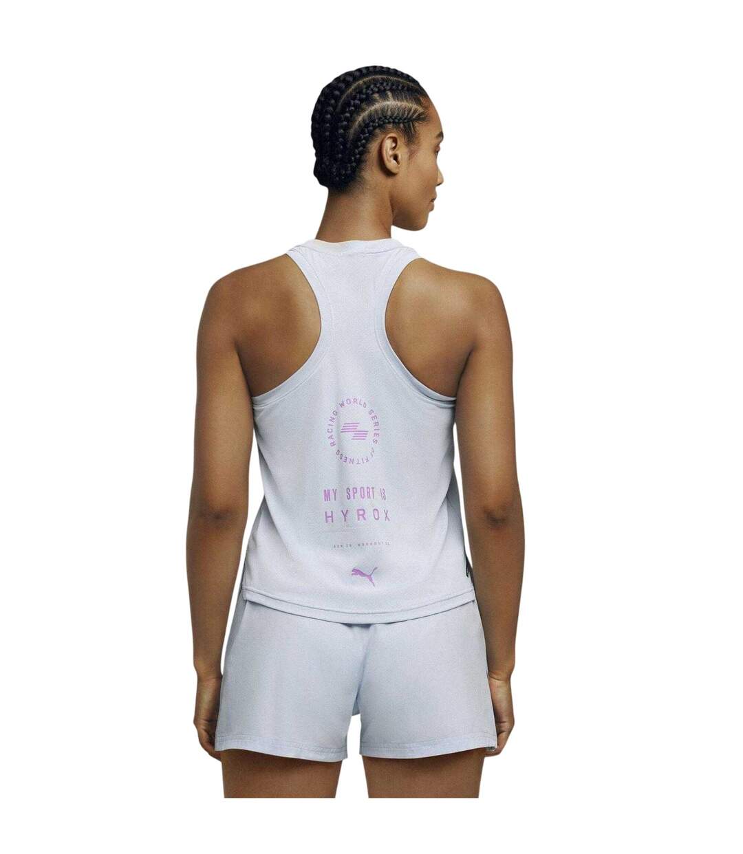 Womens/ladies Hyrox Dryelite Tank Top Lucid Blue Puma-4