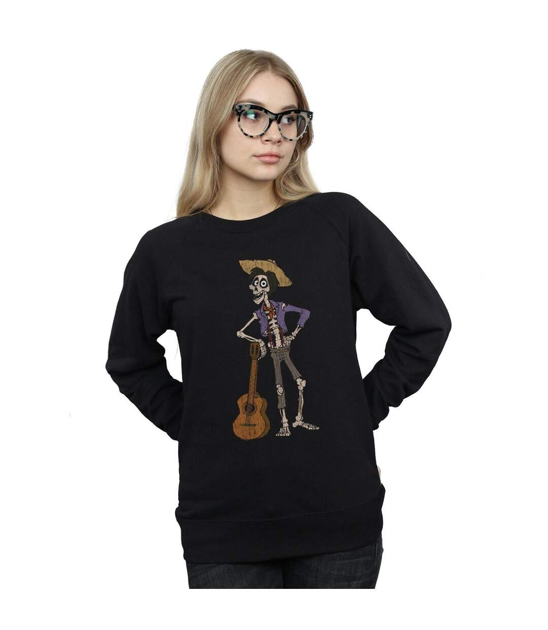 Disney Sweat-shirt Womens/Ladies Coco Hector With Guitar (Noir) - UTBI12266-2