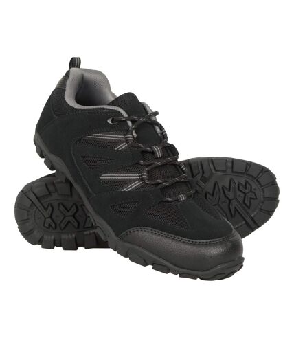 Mens outdoor iii suede walking shoes black Mountain Warehouse