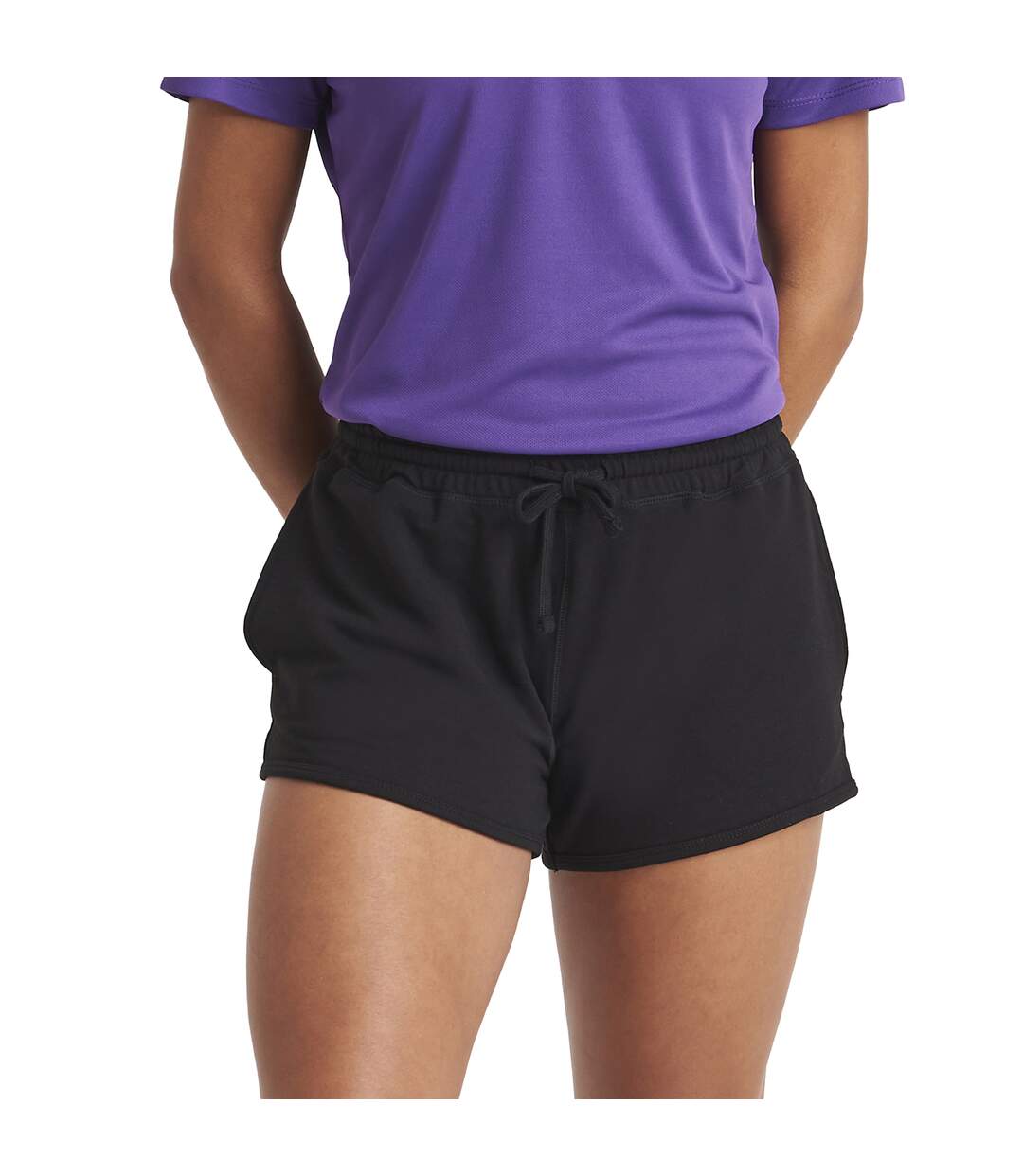 Short de jogging femme noir vif AWDis Cool