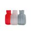 Life hot water bottle knitted cover assorted colours 1.8l one size one colour Universal Textiles-1