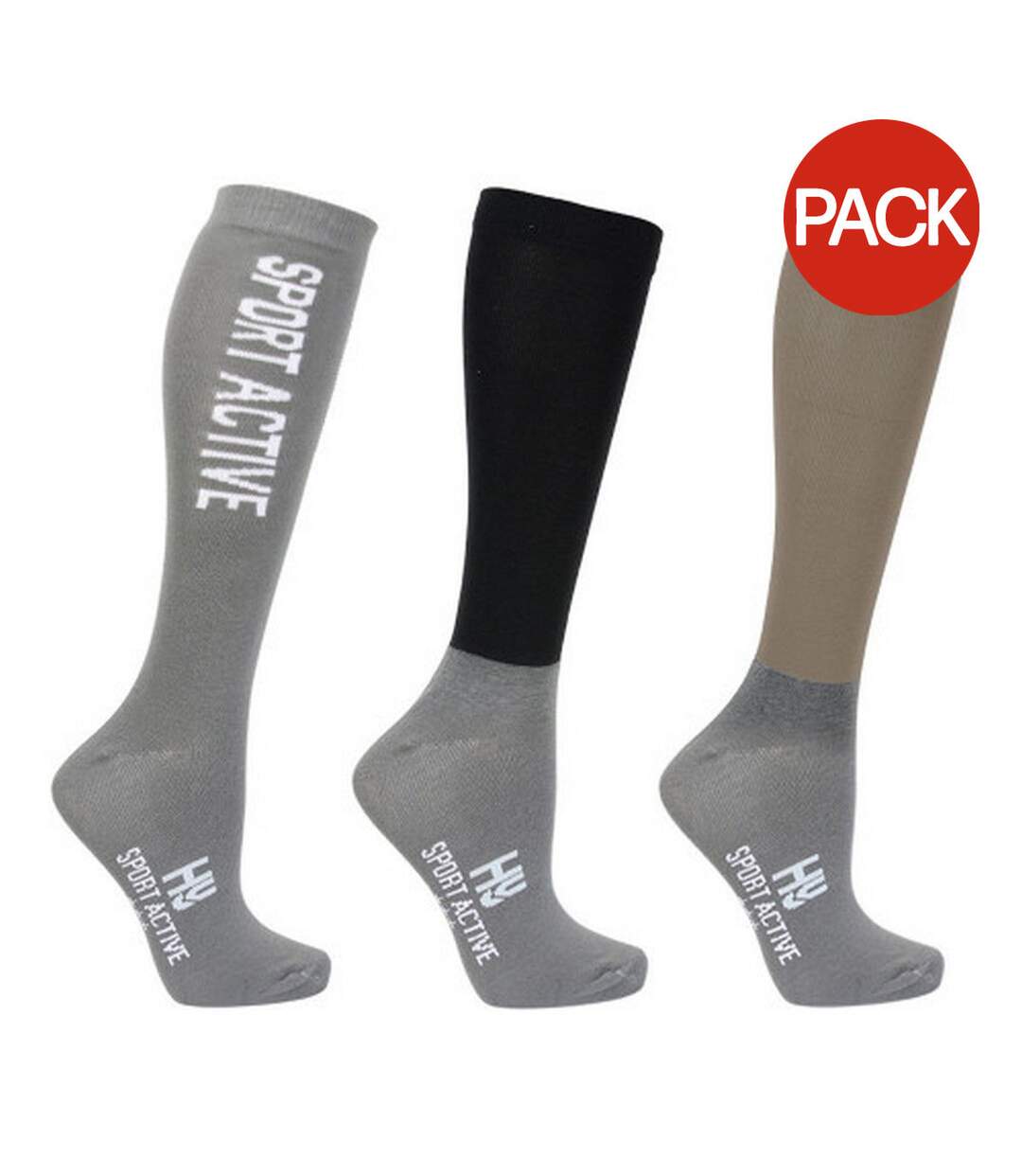 Chaussettes pour bottes adulte beige / gris / noir Hy Sport Active-1