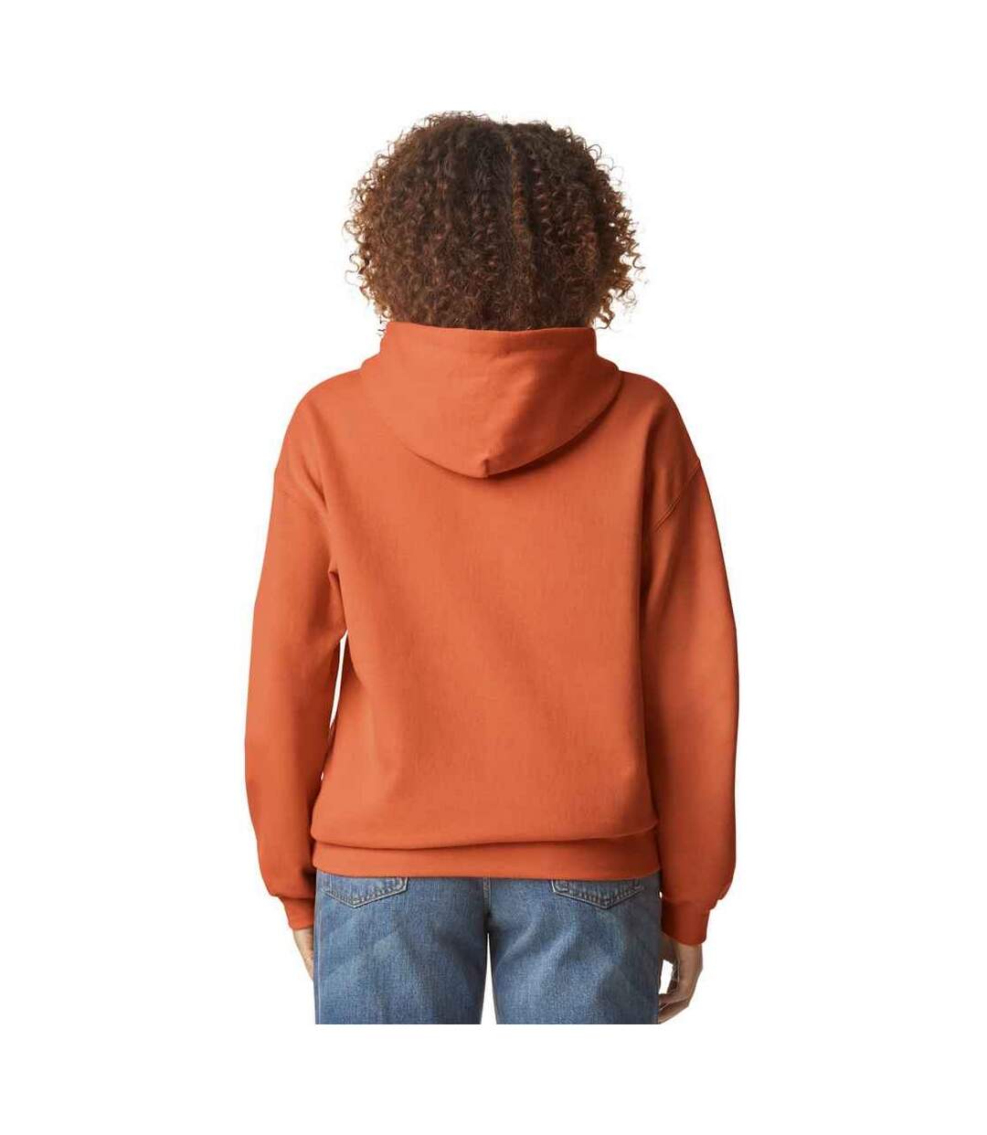 Mens Midweight Soft Touch Hoodie T Orange Gildan-3
