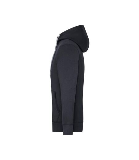 Veste À Capuche Lifestyle Homme Noir Gris Chiné James And Nicholson