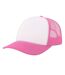 Casquette Trucker Motif/style 5 Panneaux Rapper-s Adulte Blanc Fuchsia Fluo Atlantis-1