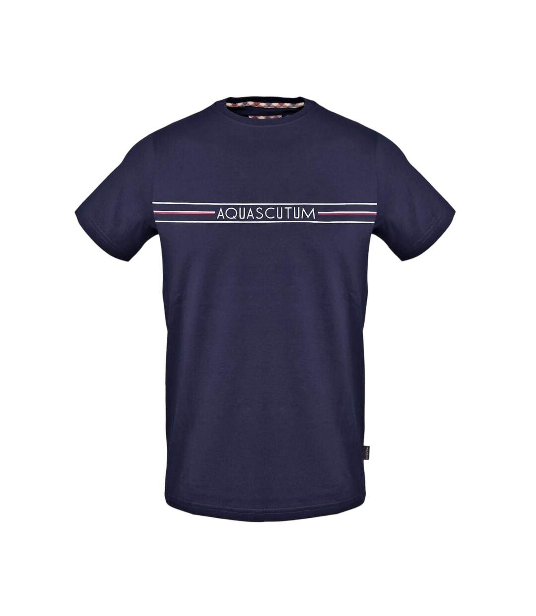 T-shirt Manches Courtes Motif/style Ligne Homme Bleu Marine Aquascutum-1