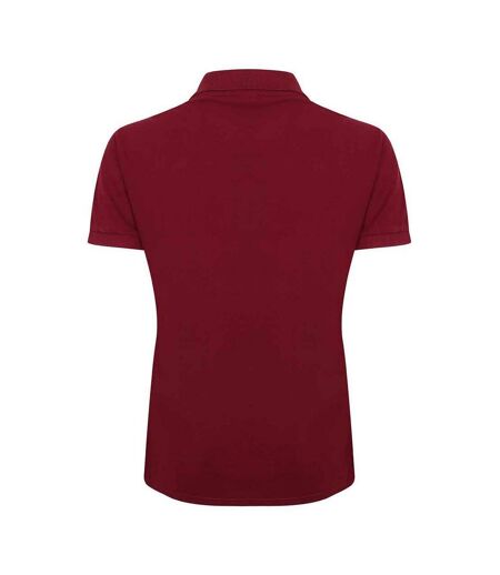 Henbury Womens/Ladies Cotton Pique Modern Polo Shirt (Burgundy) - UTPC6443
