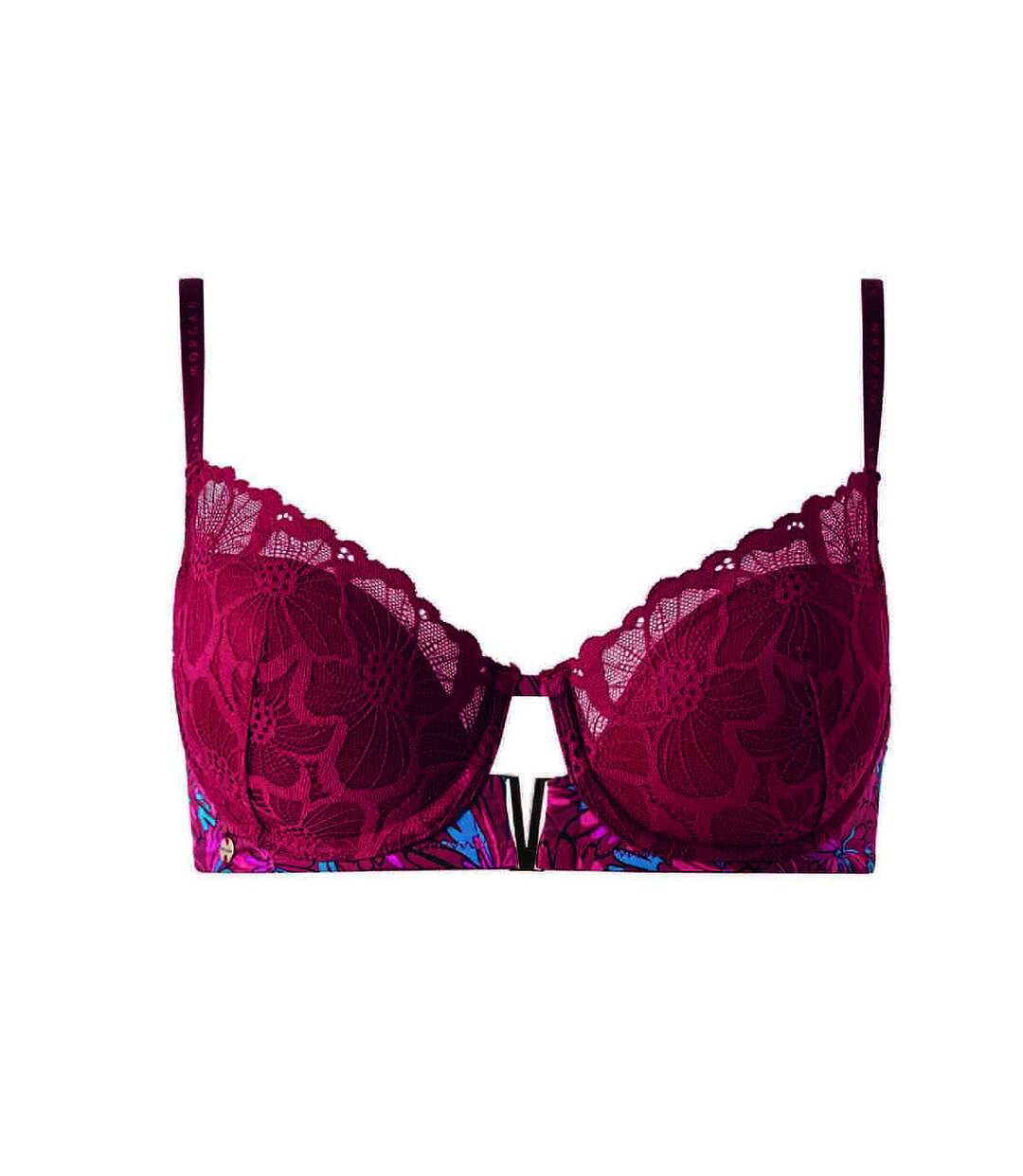 Soutien-gorge ampliforme coques moulées souples bordeaux Alma