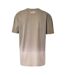Mens Ombre Cotton Regular Short-sleeved T-shirt Brown Luke-2