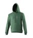 Sweat À Capuche College Adulte Vert Bouteille Awdis-2