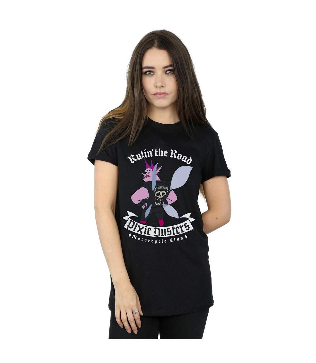 Disney Femme/Les femmes Onward Pixie Dusters Rulin' Cotton Boyfriend T-Shirt (Noir) - UTBI42411-2