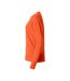 Womens/ladies Basic Long-sleeved T-shirt Blood Orange Clique-3