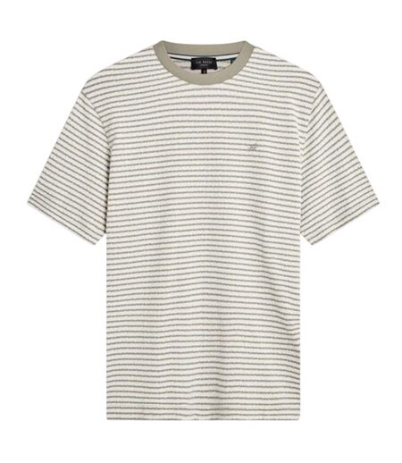 Mens Striped T-shirt Mid Green Ted Baker