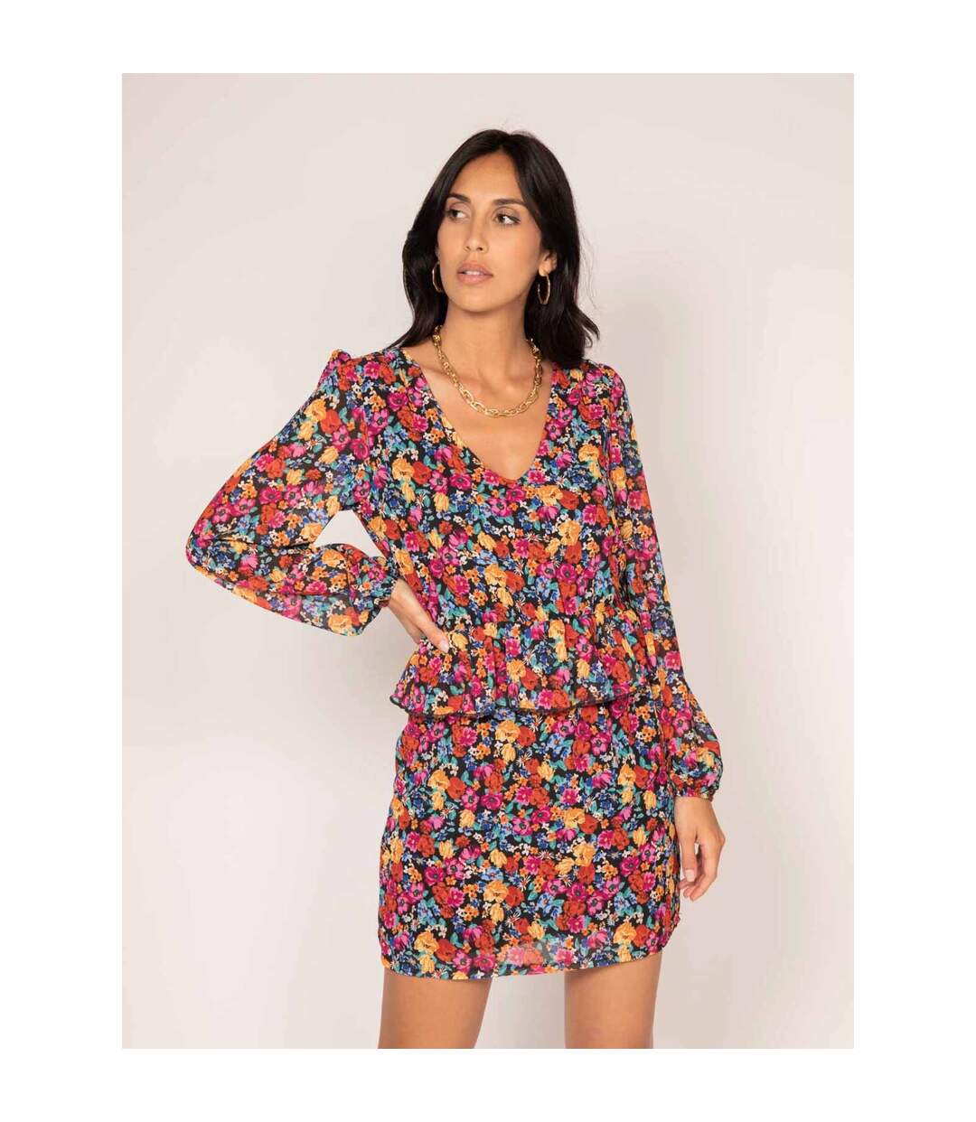 Robe courte motifs IMKIE - Dona X Lisa-1