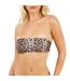 Womens/ladies Leopard Print Bandeau Bikini Top Brown Black Brave Soul-2