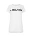 Womens/ladies Branded T-shirt White Head-1