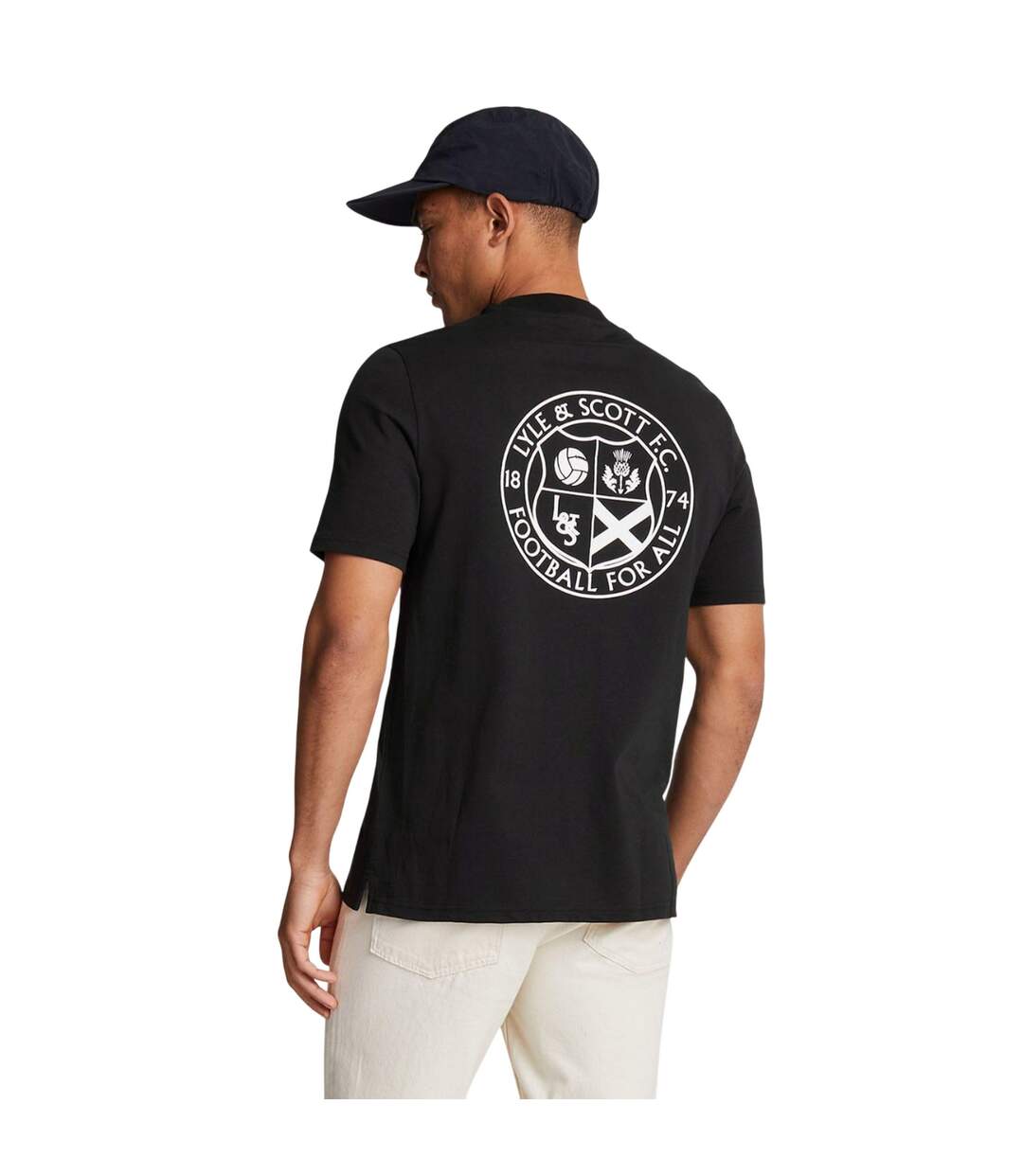 T-shirt Motif Graphique Football For All Homme Noir Lyle & Scott-3