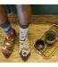 1 Pack Unisex Mismatched Novelty Odd Socks - Coffee-4
